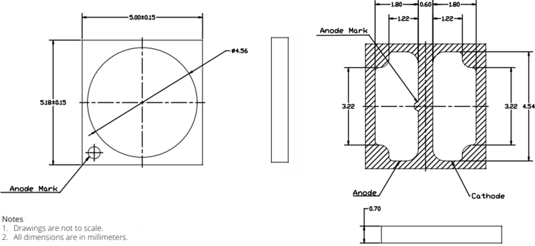 Mechanical Drawing - Lumileds LUXEON SunPlus 5050 High-Power LEDs