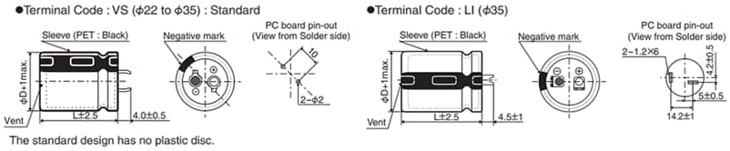 Chemi-Con SMR Snap-In Aluminum Electrolytic Capacitors