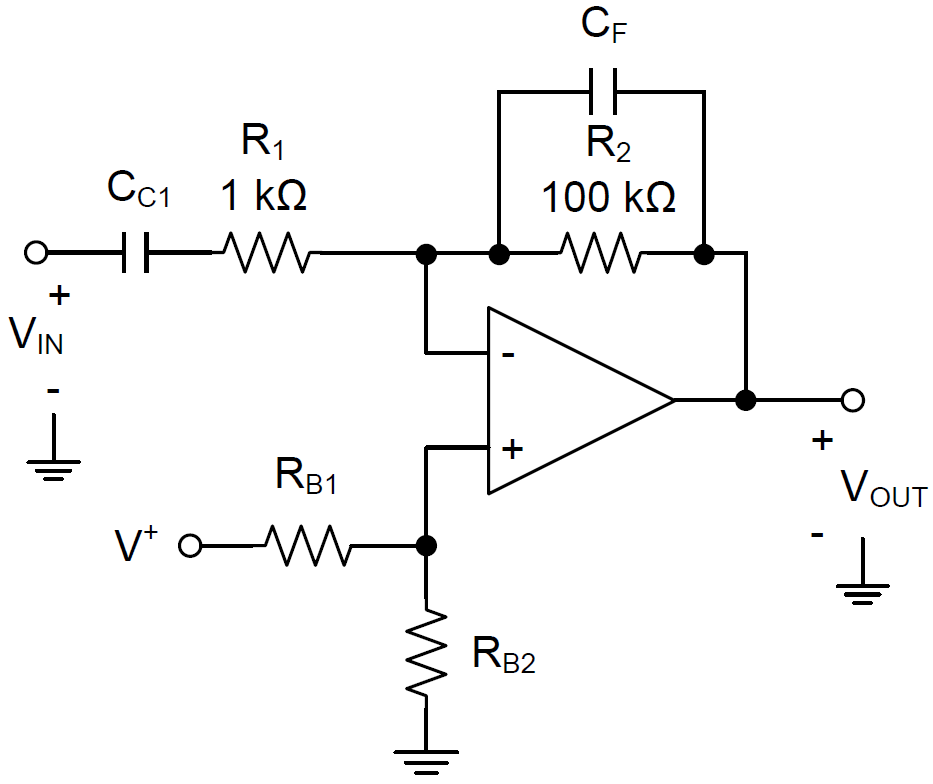 Schematic - Texas Instruments LMV55x/LMV55x-Q1 Micropower RRO Amplifiers