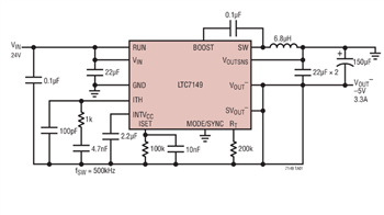 Application Circuit Diagram - Analog Devices Inc. LTC36xx/LTC7149 Series Step-Down Buck Regulators