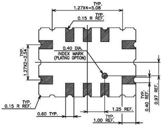 Mechanical Drawing - Amphenol SGX Sensortech MiCS Compact MOS Air Quality Sensors