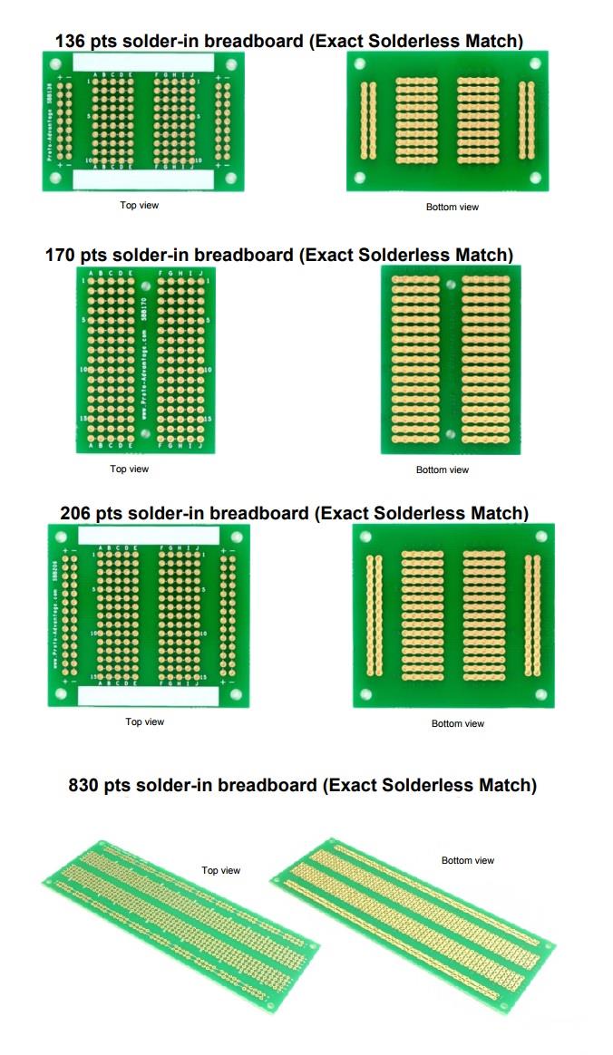 Mechanical Drawing - Chip Quik SBB Solder-In Breadboards
