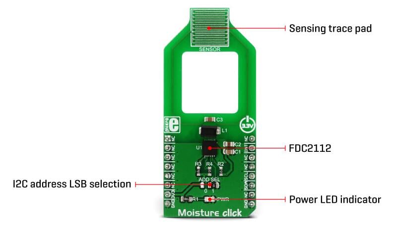 Block Diagram - Mikroe MIKROE-3084 Moisture click