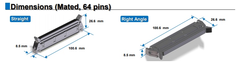 Mechanical Drawing - Hirose Electric HIF3 Ribbon Cable Connectors