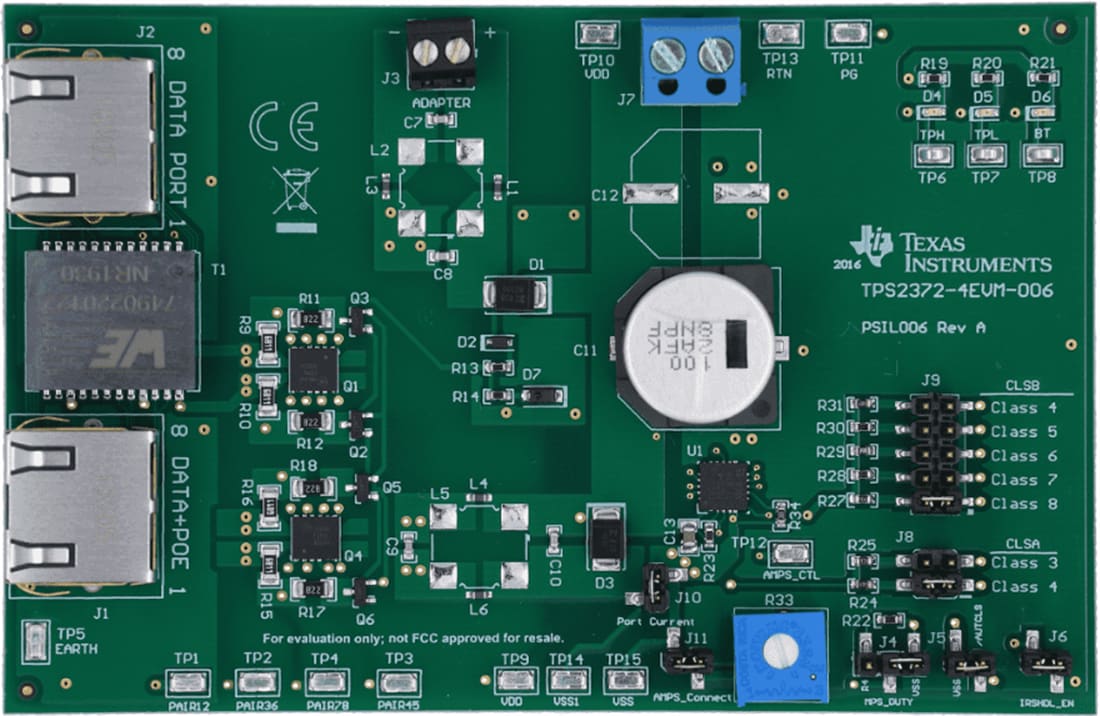 Mechanical Drawing - Texas Instruments TPS2372-4EVM-006 Evaluation Module (EVM)