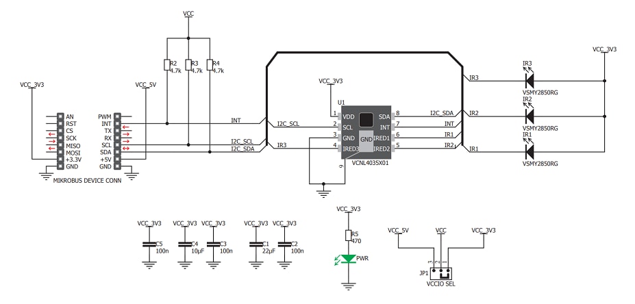Schematic - Mikroe MIKROE-2984 Proximity 5 Click