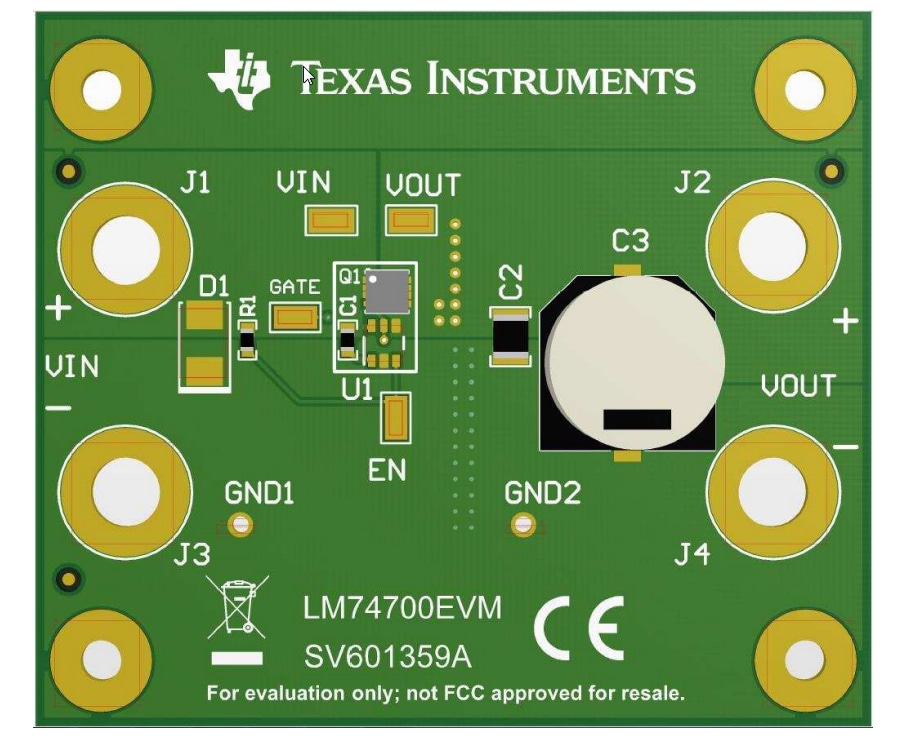 Location Circuit - Texas Instruments LM74700EVM Evaluation Module