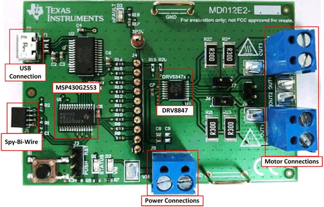Chart - Texas Instruments DRV8847xEVM Driver Evaluation Modules (EVMs)