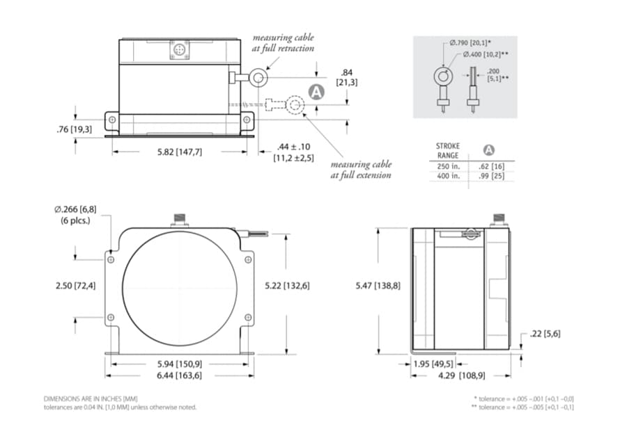 TE Connectivity SKJ Cable Actuated Sensor