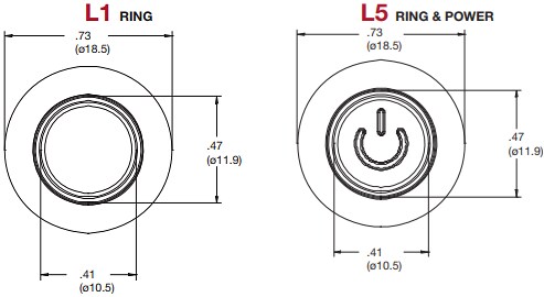 Mechanical Drawing - C&K Switches ATP16 Anti-Vandal Sealed Pushbutton Switches