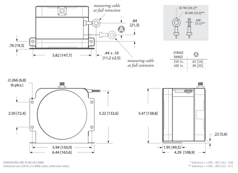 Chart - TE Connectivity SK1 Cable Actuated Sensor