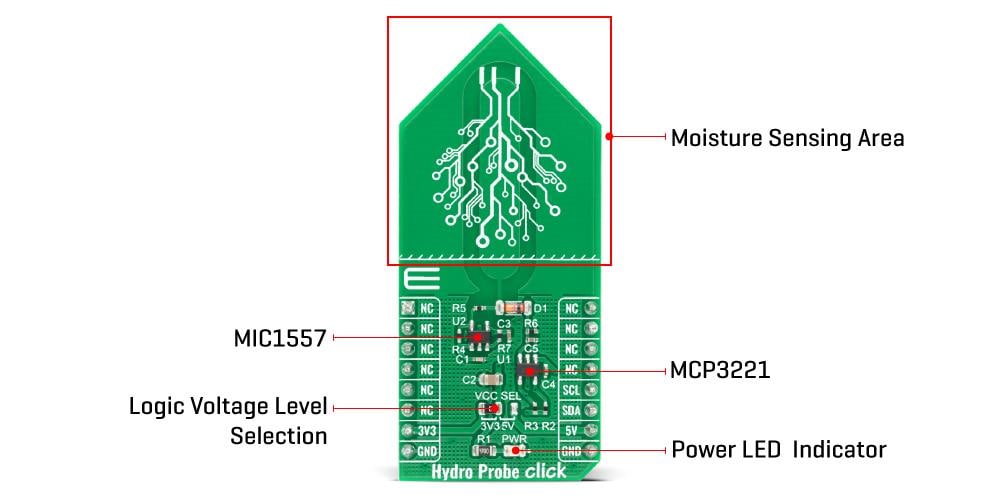 Block Diagram - Mikroe Hydro Probe Click