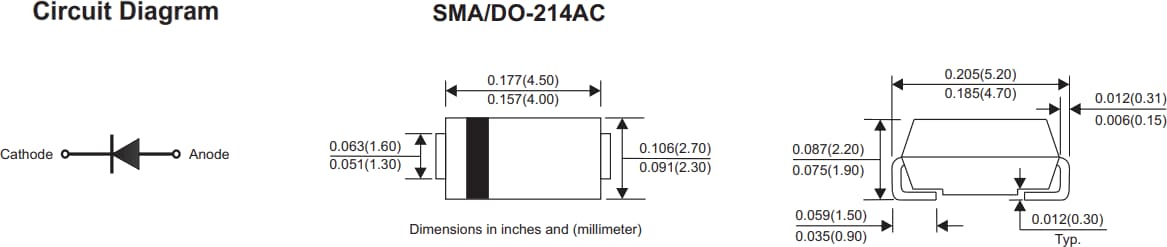Comchip Technology RS1x-HF Fast Recovery Rectifiers