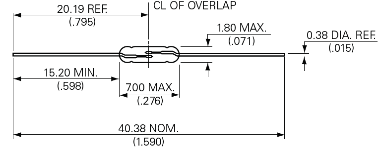 Chart - Littelfuse MITI-7 7mm Ultra-Miniature Reed Switches