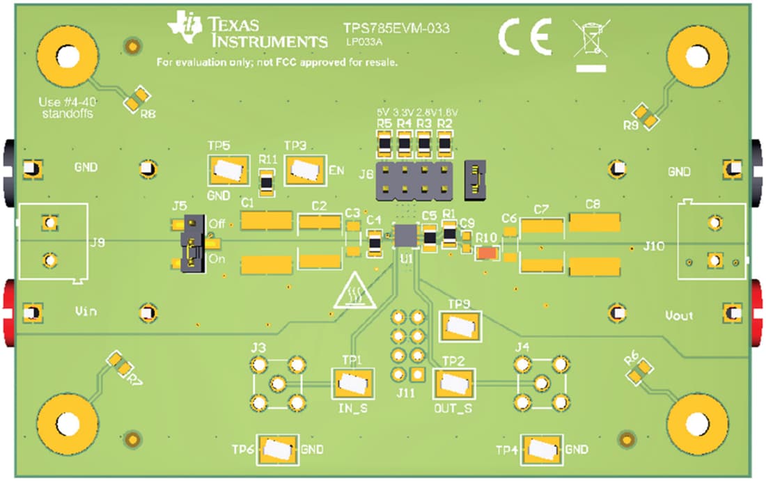 Mechanical Drawing - Texas Instruments TPS785EVM-033 Regulator Evaluation Module