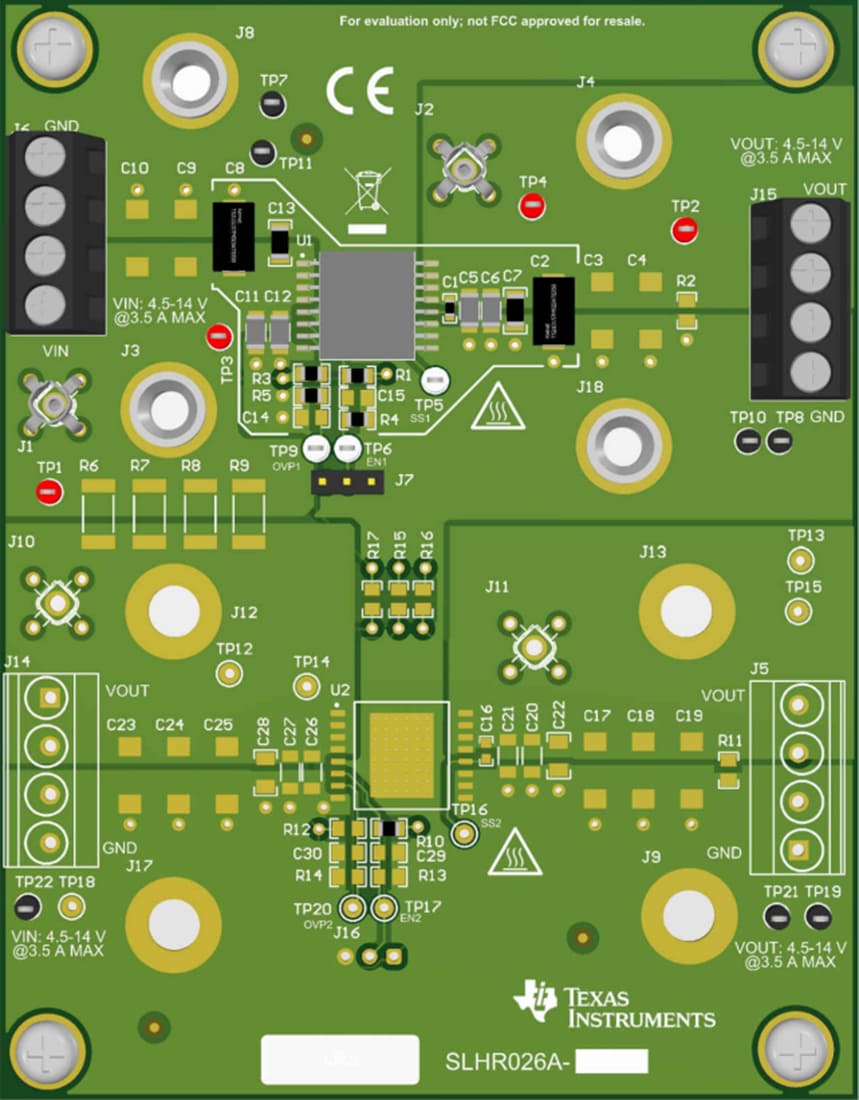 Mechanical Drawing - Texas Instruments TPS7H2211EVM-CVAL Load Switch Evaluation Module