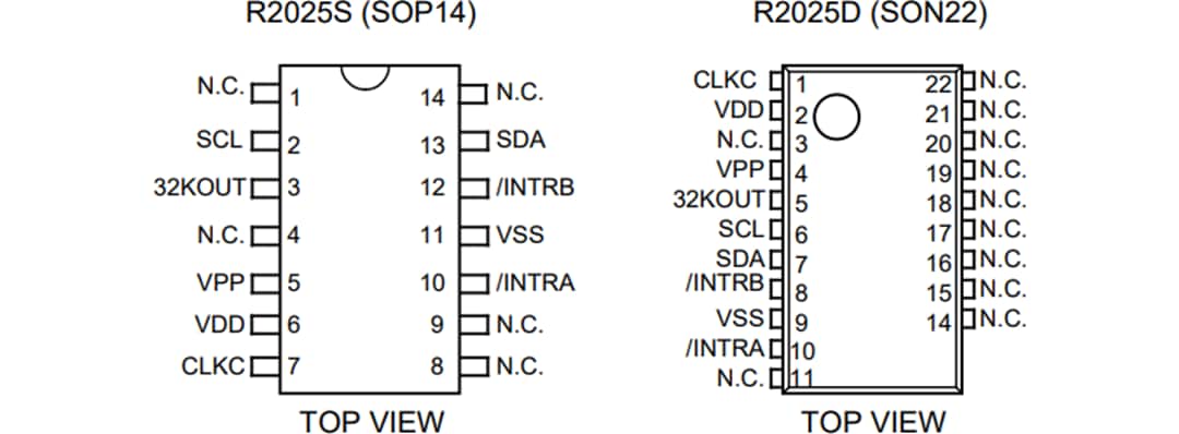 Mechanical Drawing - Nisshinbo R2025 I2C-Bus Real-Time Clock Module