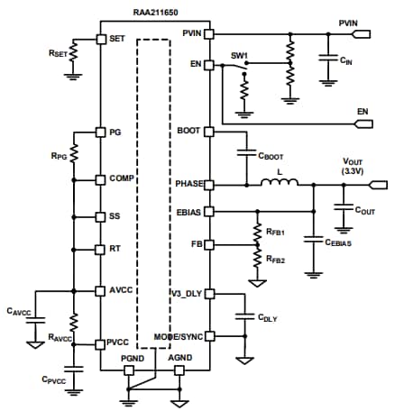Block Diagram - Renesas Electronics RAA211650 Evaluation Board