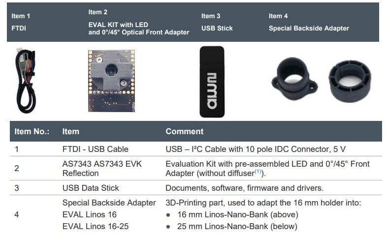 ams OSRAM AS7343 Sensor Reflection Evaluation Kit