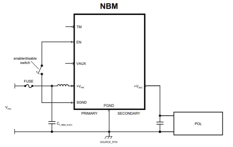 Application Circuit Diagram - Vicor NBM6123T DC-DC Converters
