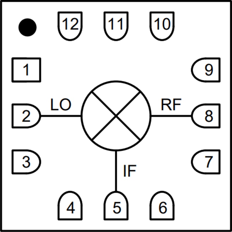 Schematic - MACOM MAMX-011067 5-20GHz Double Balanced Mixer