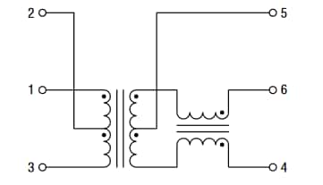 Schematic - Bourns SM91534AL AEC-Q200 BMS Signal Transformer