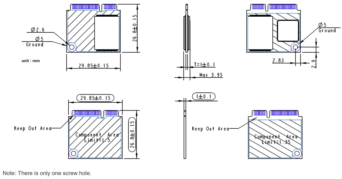 Mechanical Drawing - Apacer Technology Inc. SS220-300B mSATA mini Serial ATA Flash Drives