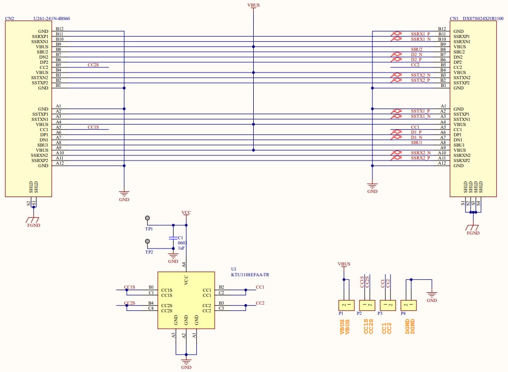 Schematic - Kinetic Technologies KTU1108 Evaluation Kit