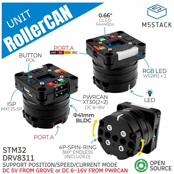 M5Stack U188 RollerCAN Units