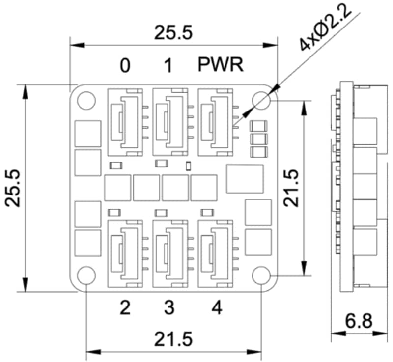 Auvidea 38658-RT 5-Port Ethernet Switch