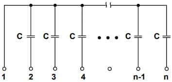 Schematic - Vishay / Techno MCN Thick Film Capacitor Networks