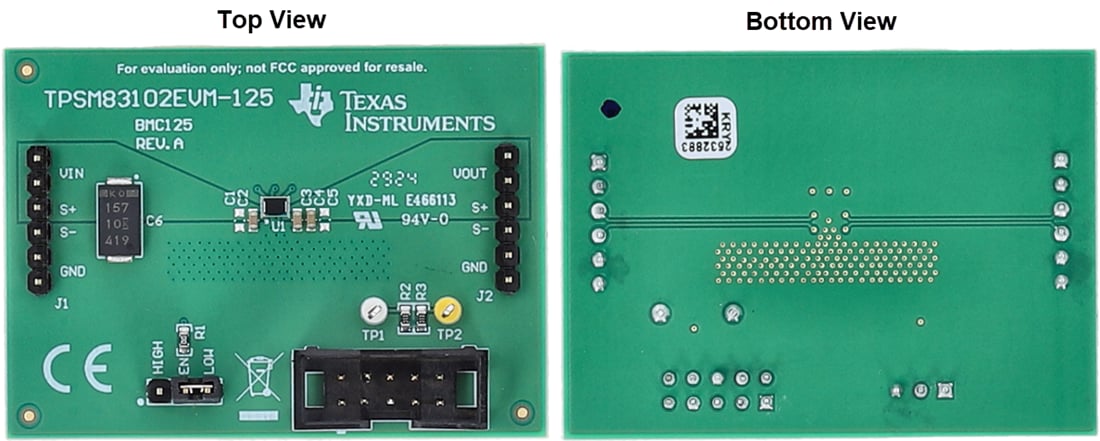 Mechanical Drawing - Texas Instruments TPSM83102EVM-125 Evaluation Module (EVM)