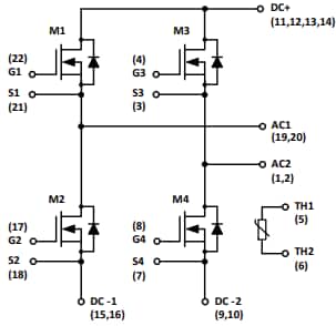 Schematic - onsemi NXH015F120M3F1PTG Silicon Carbide (SiC) Module