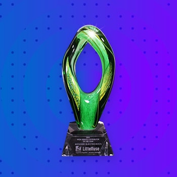Littelfuse 2021 Global Distributor of the Year trophy